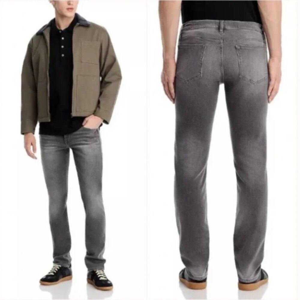 FRAME Denim Men's L’Homme Slim Jeans in Noah Gray Wash, size 31